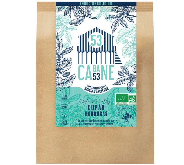 250g Café En Grains Bio : Honduras - Copan - Cabane 53