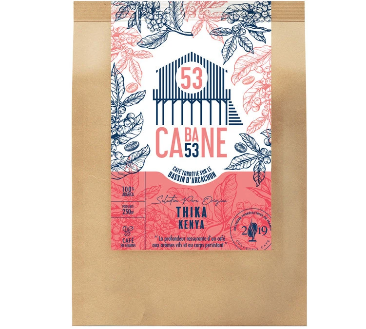 250g Café En Grains : Kenya - Thika - Cabane 53