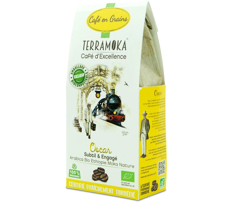 Café En Grains 100% Arabica Bio Oscar - Ethiopie - 200g - TERRAMOKA