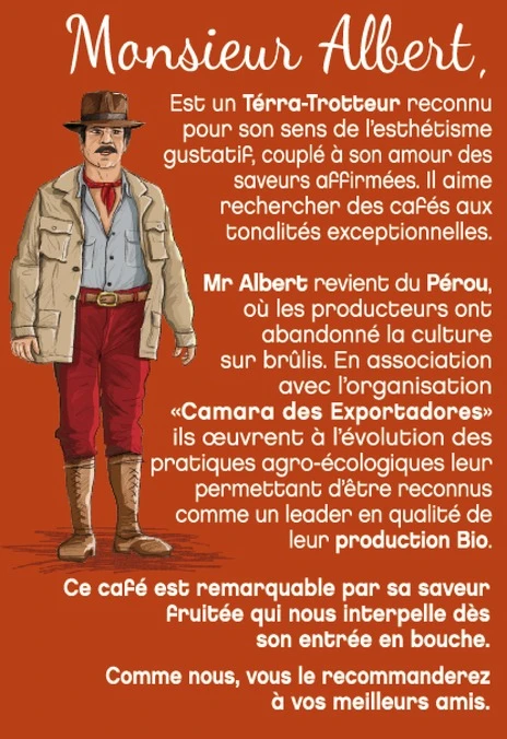 Café En Grains 100% Arabica Bio Pérou Monsieur Albert - 200g - TERRAMOKA – Image 2