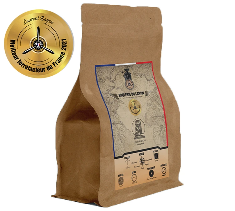 250 G Café En Grain Myanmar Ywangan Manussiha 100% Arabica - Brûlerie Du Cantin