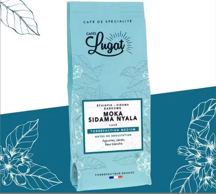 250 G Café En Grain Ethiopie - Moka Sidama Nyala - CAFES LUGAT – Image 2