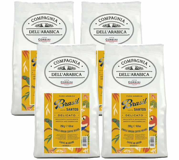 1 Kg De Café En Grain Brasil Santos Caffè Corsini