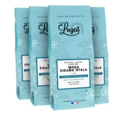 4x250 G Café En Grain Ethiopie Moka Sidama Nyala - CAFES LUGAT